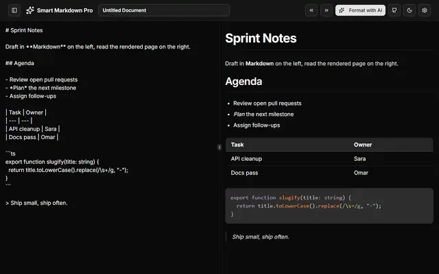 Smart Markdown Pro screenshot